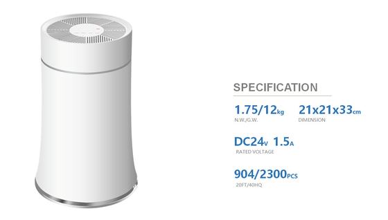 صرفه جویی در مصرف انرژی True Hepa Air Cleaner دستگاه تصفیه هوای اتاق کم صدا برای آلرژی